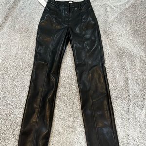Aritzia Black Leather Pants